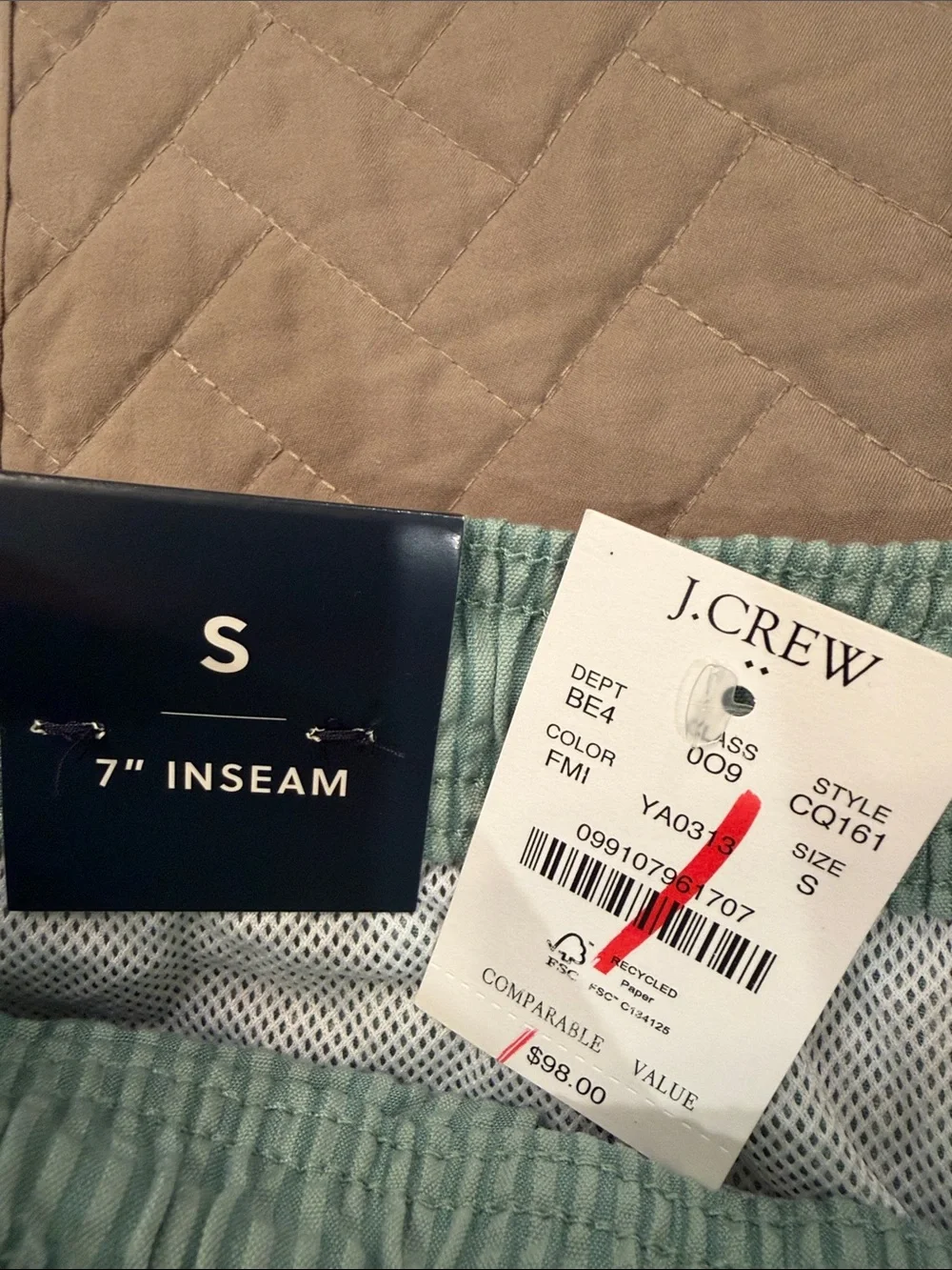 J. Crew mesh lined